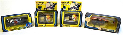 Lot 202 - Four Window Boxed Corgi Batman Vehicles, comprising Batmobile No.267 (no figures), Batcopter No.925