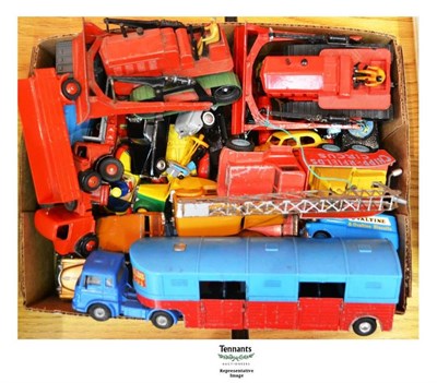 Lot 208 - A Collection of Dinkys and Other Diecast Vehicles, including cars, commercials, TV related,...