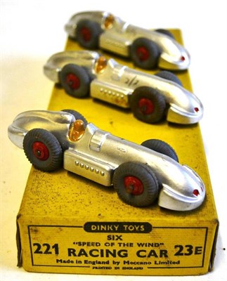 Lot 235 - A Dinky Type 5 Trade Box for Six Speed of the Wind Racing Cars, numbered 221 and 23e,...