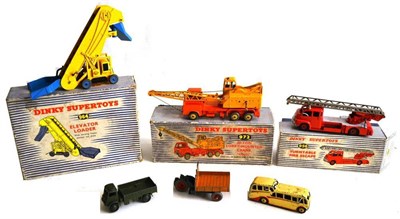 Lot 255 - Three Boxed Dinky Supertoys Vehicles - Turntable Fire Escape No.956, Coles Crane No.972 and...