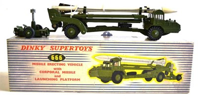 Lot 256 - A Boxed Dinky Supertoys Missile Erecting Vehicle with Corporal Missile and Launching Platform...