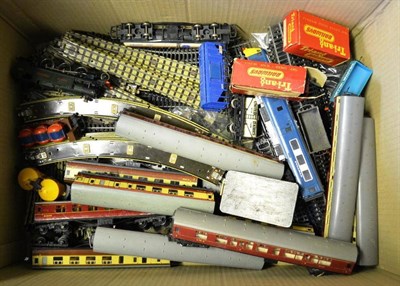 Lot 17 - A Collection of Unboxed 'OO' Gauge Trains and Accessories, including two TTR locomotives, plus...
