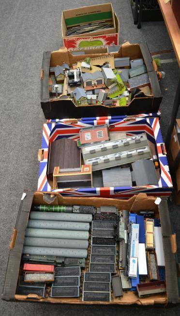 Lot 18 - A Large Collection of Unboxed 'OO' Gauge Trains and Accessories, including six locomotives,...