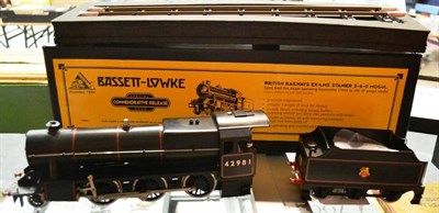 Lot 20 - A Boxed Bassett-Lowke 'O' Gauge Live Steam 2-6-0 Stainer Mogul Locomotive and Tender No.42981,...