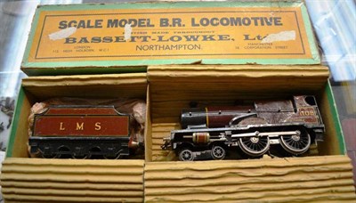 Lot 21 - A Boxed Bassett-Lowke 'O' Gauge Electric 4-4-0 Compound Locomotive and Tender No.1108, in LMS...