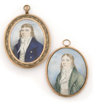 Lot 1250 - Attributed to Sampson Roche: Portrait Miniature of Thomas Coulman, circa 1800, half length,...