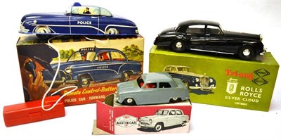 Lot 56 - Three Boxed Vehicles - Tri-ang Minic electric Rolls Royce Silver Cloud, Welso Toys remote...