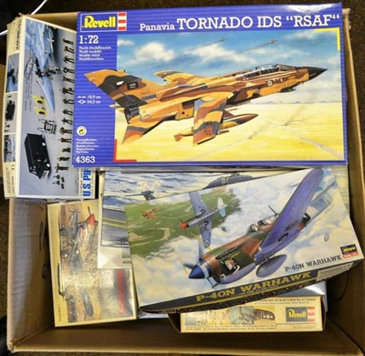 Lot 68 - A Collection of Boxed Plastic and Balsa Wood Model Kits, mainly aircraft, makers include...