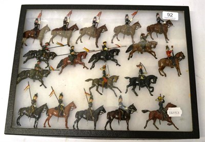 Lot 92 - Eighteen Britains Mounted Lead Figures, including Lancers, Cossacks etc
