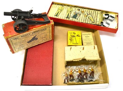 Lot 94 - Mixed Lead Figures, including a set of Britains Egyptian Lancers, boxed Britains Heavy Howitzer...
