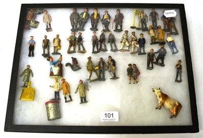 Lot 101 - Forty Mixed Lead Civilian Figures, including Britains, Timpo, Johillco, Crescent etc