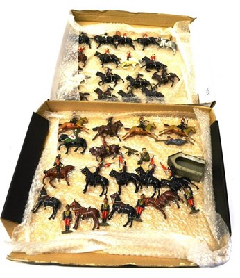 Lot 103 - Britains Lead Cavalry Figures, including pre-war French Cuirassiers, Life Guards, set of...