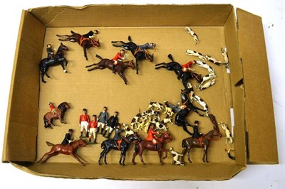 Lot 112 - Two Sets of Britains Lead Hunt Figures - The Meet and Full Cry, together with Shetland Pony,...