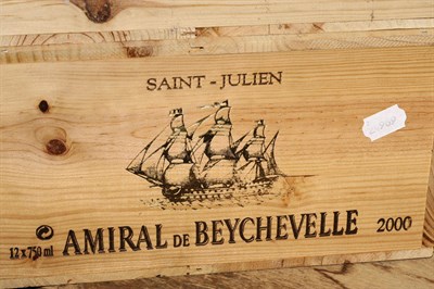 Lot 1257 - Amiral de Beychevelle, Saint-Julien, 2000, twelve bottles, in unopened case  Subject to VAT