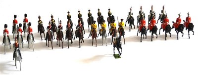 Lot 136 - Six Sets of Britains Lead Mounted Figures, including Life Guards, Indian Cavalry, Lancers,...