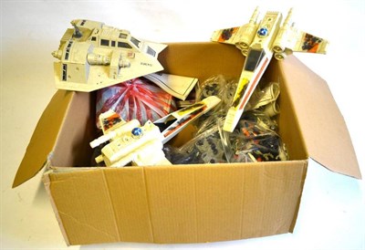 Lot 181 - Mixed Toys, including Star Wars figures and accessories, action figures, tinplate toy sewing...