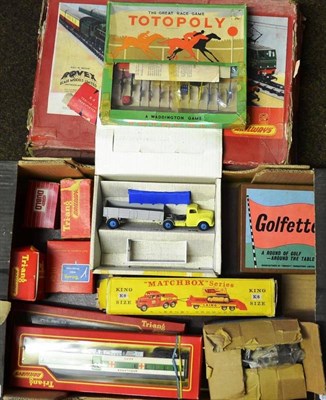 Lot 202 - Mixed Toys, including a boxed Dinky Commer Convertible Articulated Truck No.424, boxed Matchbox...