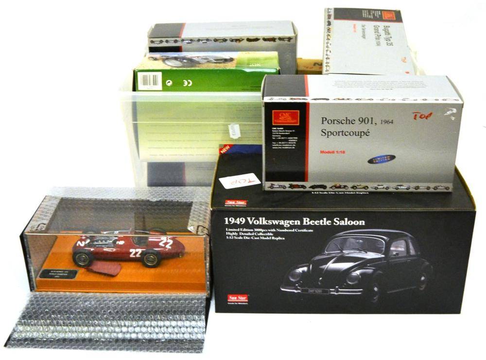Lot 209 - Eleven Boxed Large Scale Diecast Models of Motor Vehicles, comprising CMC - Maserati 250F,...
