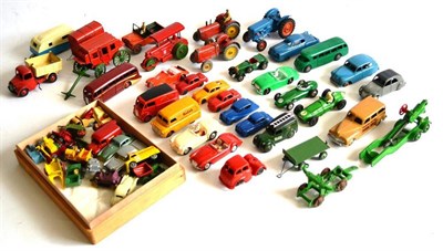 Lot 211 - A Collection of Diecast Vehicles, including cars, commercial vehicles and tractors, makers...