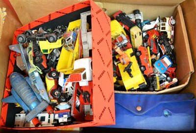 Lot 212 - A Collection of Playworn Diecast Vehicles, including Matchbox with collectors case, Dinky and Corgi
