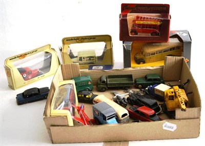Lot 232 - Mixed Diecast, including a Dinky Chivers Jellies Trojan van, repainted Dinky cars, boxed Models...