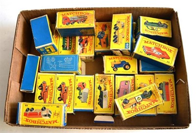 Lot 235 - Eighteen Boxed Matchbox 1 - 75 Series Vehicles - No.2 Trailer, No.4 Stake Truck, No.23 Trailer...