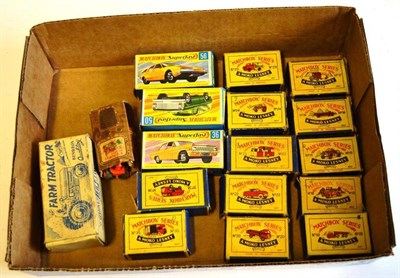 Lot 243 - Twelve Boxed Matchbox 1 - 75 Series Vehicles - No.10 Mechanical Horse, No.12 Land Rover, No.15...