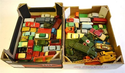 Lot 259 - A Collection of Unboxed Diecast Vehicles, approximately fifty five, mainly Dinky, some Corgi,...