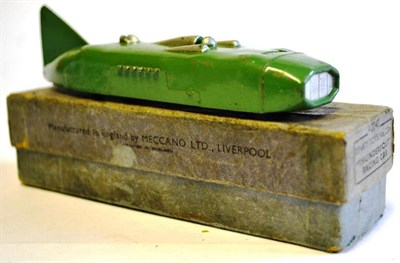 Lot 276 - A Boxed Dinky Thunderbolt Racing Car No.23m, box reference A2247, in green, with black...