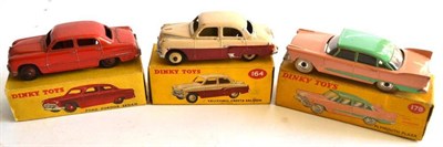 Lot 284 - Three Boxed Dinky Cars:- Plymouth Plaza No.178, in two tone pink and green; Vauxhall Cresta No.164