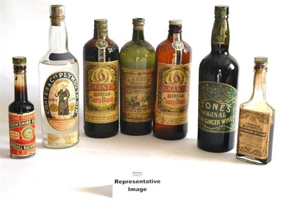 Lot 305 - A Collection of Vintage Bottles with Original Labels, some with contents, including Grants...