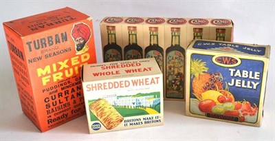 Lot 306 - Four Shop Display Pictorial Advertising Cardboard Boxes - Camp Coffee, Turban Mixed Fruit, Shredded