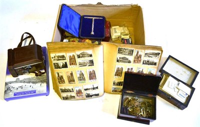 Lot 317 - Mixed Collectables, including a silver plated presentation turnkey, in a case with inscribed plaque