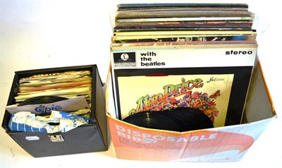 Lot 331 - A Collection of Beatles and Other LPs and Singles, including Revolver, Sgt.Peppers, Yellow...