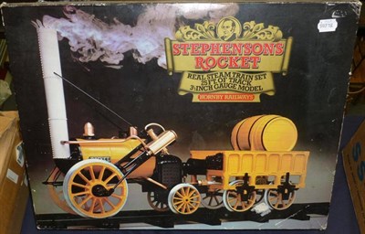 Lot 11 - A Boxed Hornby 3 1/2-Inch Gauge 'Stephenson's Rocket' Live Steam Train Set, together with a box...