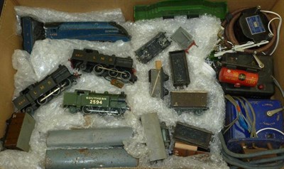 Lot 19 - A Collection of Playworn Hornby Dublo 3-Rail Trains and Accessories, including a Class N2 Tank...