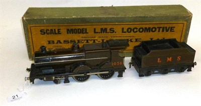 Lot 21 - A Boxed Bassett-Lowke 'O' Gauge Electric 4-4-0 Compound Locomotive and Tender No.1036, in LMS brown