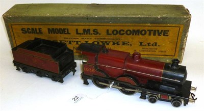 Lot 22 - A Boxed Bassett-Lowke 'O' Gauge Electric 4-4-0 Compound Locomotive and Tender No.1036, in LMS brown