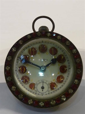 Lot 1286 - A Small Desk Bubble Clock, retailed Le Roy, Paris, circa 1910, frosted gilt finished movement,...