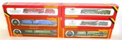 Lot 28 - Six Boxed Hornby 'OO' Gauge Tender Locomotives - 'Evening Star' No.92220, 'Duchess of...