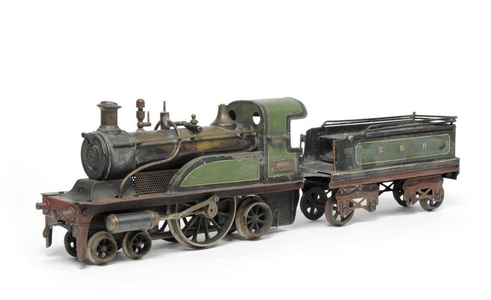 Lot 33 - A Bing Gauge 1 Live Steam 4-2-2 Locomotive and Tender No.7094, in GNR green and black livery, 'GBN'