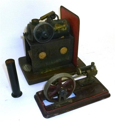 Lot 45 - A Small Ernst Plank Stationary Steam Engine 'Reliance', with lithographed tinplate panel,...