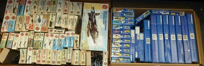 Lot 68 - Eighty Three Boxed Plastic Model Kits of Military Aircraft, by Airfix and Revell, in two boxes