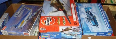 Lot 79 - Twenty Nine Boxed Plastic Model Kits of Aircraft, makers include Airfix, Academy, Hasegawa, Heller