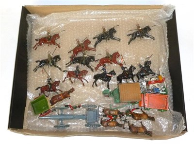 Lot 85 - Mixed Lead Figures, including Britains 21st Lancers with Tin Hats and with Foreign Service, Rivolet