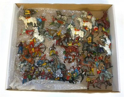 Lot 86 - Mixed Lead Cowboys and Indians, including Britains and Hills