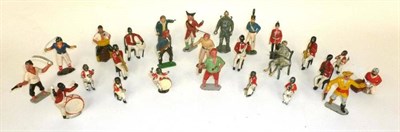 Lot 93 - Mixed Lead Civilian Figures, including a Stoddart Childrens Negro Jazz Band, Taylor & Barrett Negro