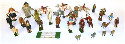 Lot 97 - Mixed Lead Civilian and TV Related Figures, including Salcol Andy Pandy Set, Johillco Neptune,...