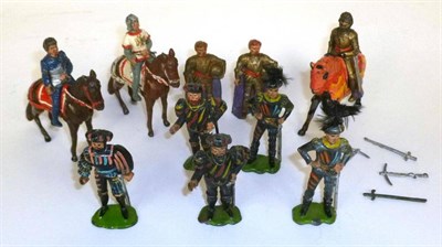 Lot 98 - Timpo Part Set of Lead Quentin Durward Figures