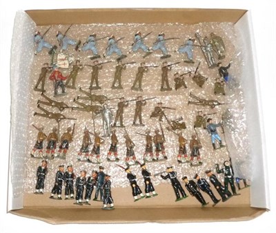 Lot 101 - Mixed Lead Figures, including Britains Khaki Infantry, Britains Zoaves, Britains Cameroon...